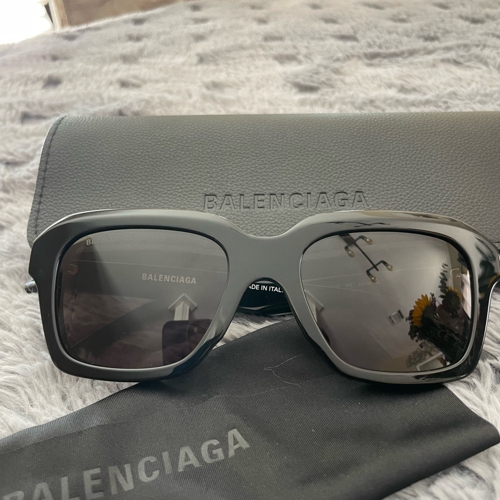 Balenciaga Black Modern Sunglasses